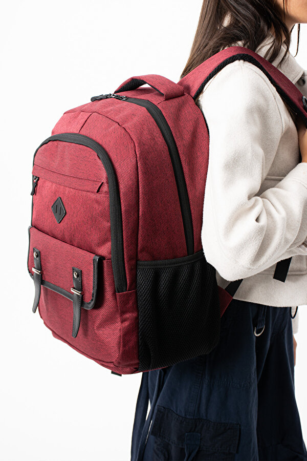 GK64 UNİSEX OKUL SIRT ÇANTASI ÖĞRENCİ GÜNLÜK SEYAHAT TATİL SPOR YÜRÜYÜŞ SEYAHAT GEZİ KAMP GÜNLÜK BORDO