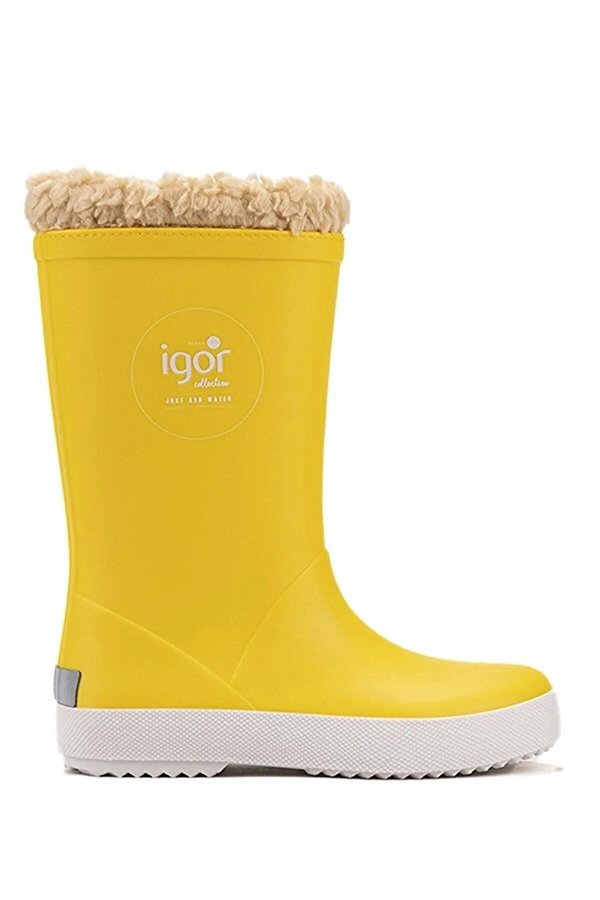 W10207 008 Splash Nautıco Borreguıto Sarı İçi Kürklü Çocuk Yağmur Çizmesi