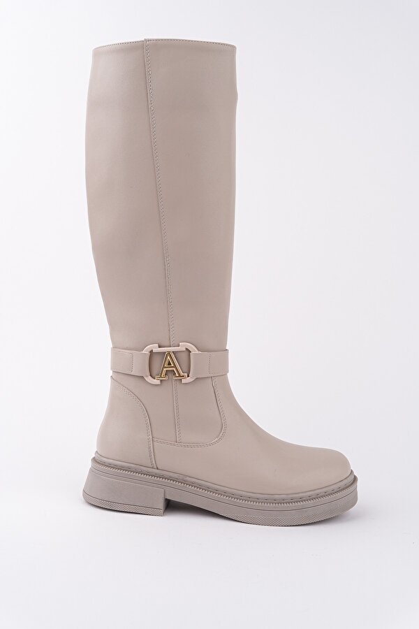 AVENTRA Kemer ve Toka Detaylı Fermuarlı Kadın Çizme