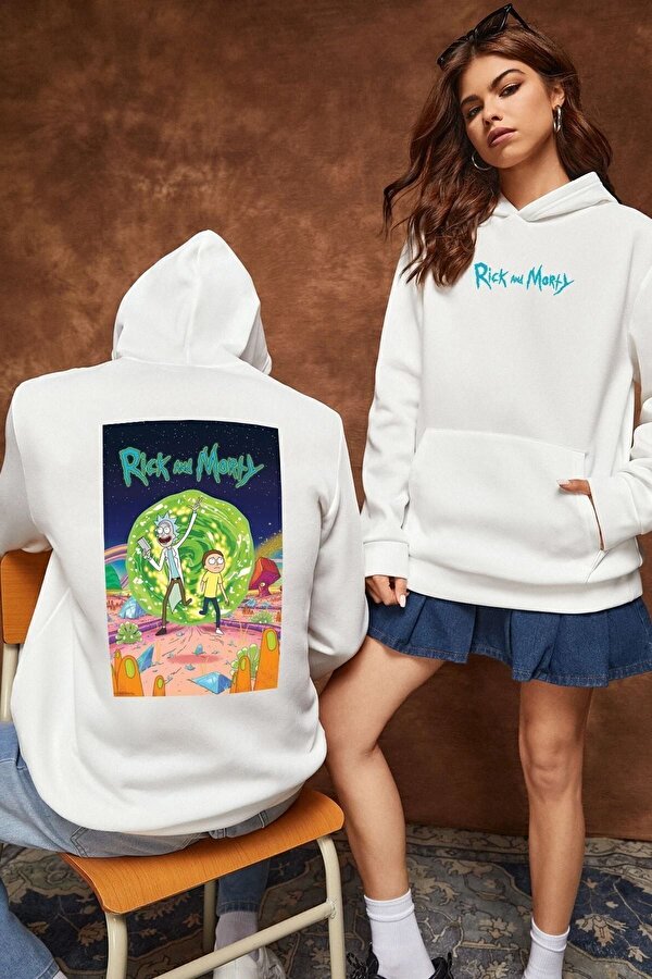 Unisex Rick And Morty Baskılı Sweatshirt - 3 Al 1 Öde