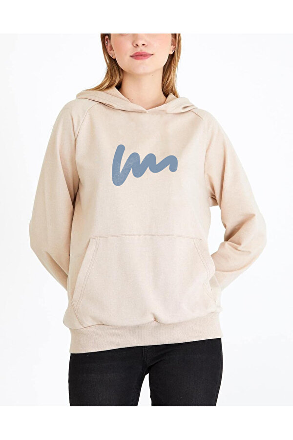 Unisex W Baskılı Tasarım Oversize Sweatshirt - 3 Al 1 Öde