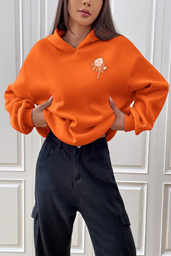 Nature Blossom Baskılı Unisex Oversize Sweatshirt