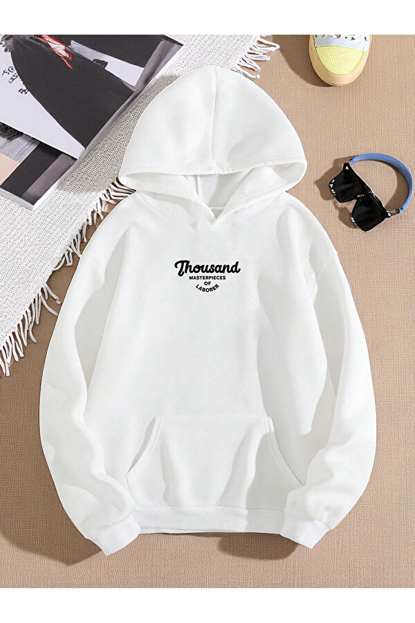 Unisex Thousand Baskılı Oversize Sweatshirt - 3 Al 1 Öde