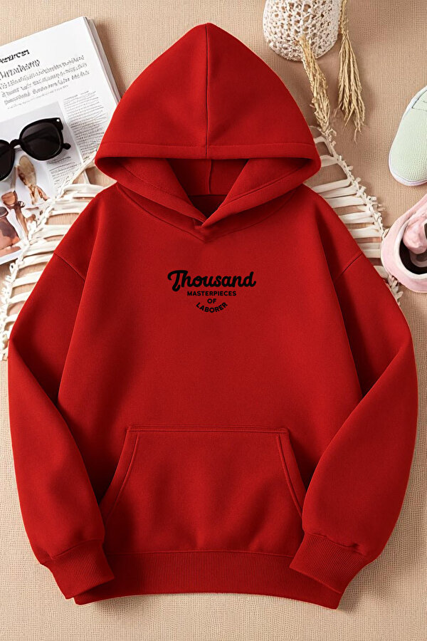 Unisex Thousand Baskılı Oversize Sweatshirt
