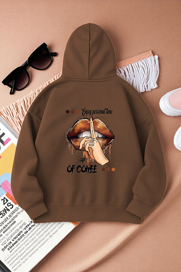 Enjoy Personel Time Baskılı Oversize Sweatshirt - 3 Al 1 Öde