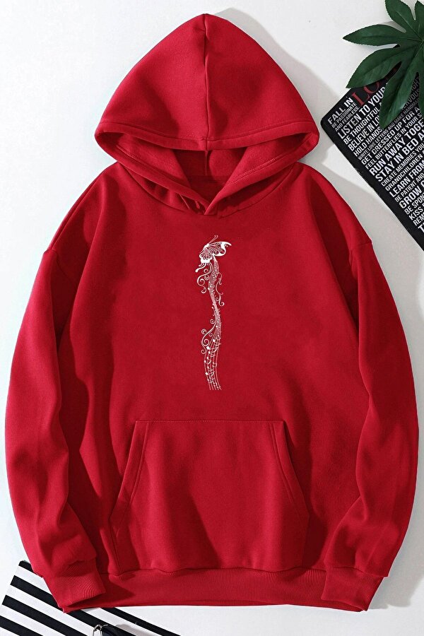 Unisex Oversize Butterfly Song Baskılı Sweatshirt - 3 Al 1 Öde