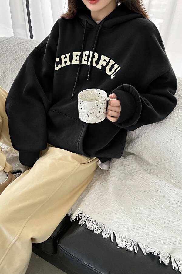 Unisex Cheerful Baskılı Sweatshirt - 3 Al 1 Öde