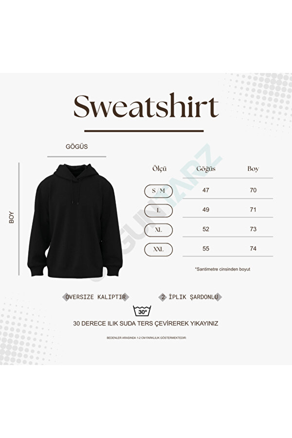 Unisex Rome Italy Baskılı Oversize Sweatshirt