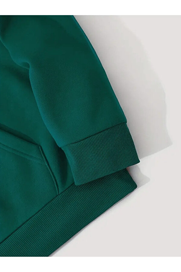 Unisex Boston Baskılı Oversize Sweatshirt