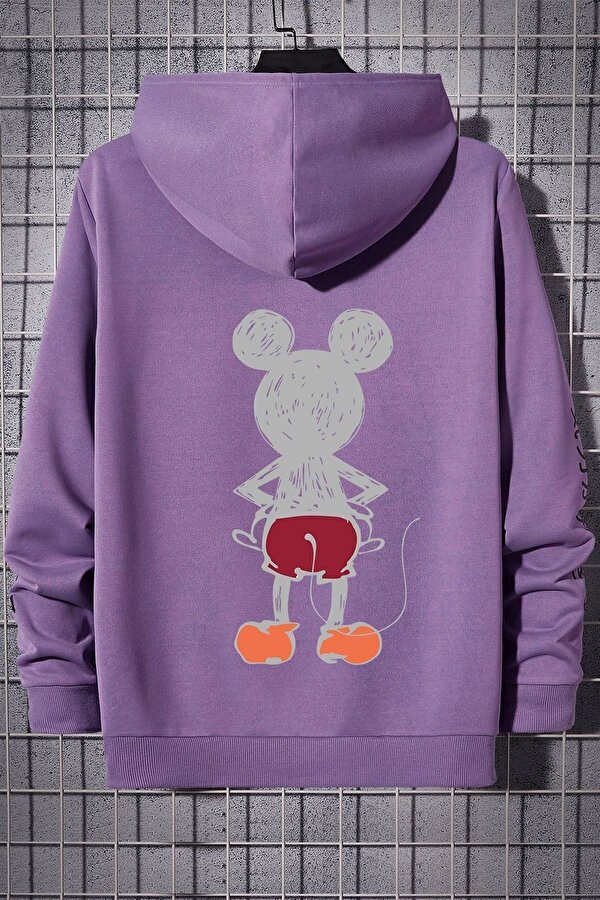 Unisex Mause Sırt Baskılı Sweatshirt - 3 Al 1 Öde