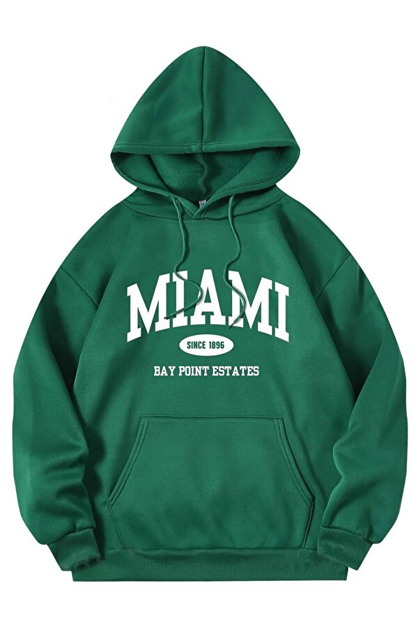 Miami Baskılı Oversize Sweatshirt - 3 Al 1 Öde