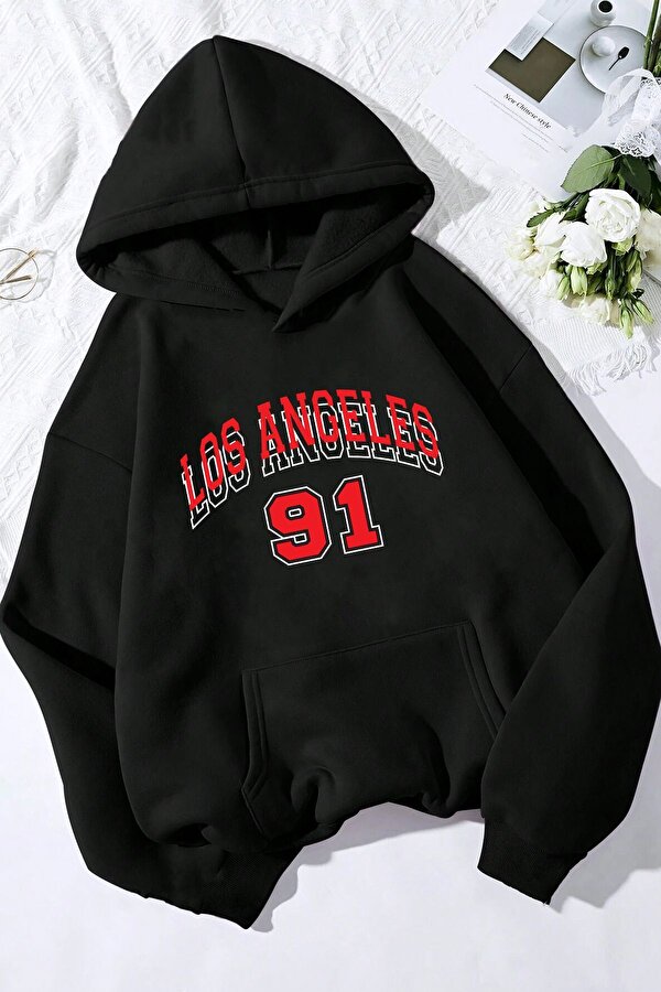 Los Angles Baskılı Oversize Sweatshirt - 3 Al 1 Öde