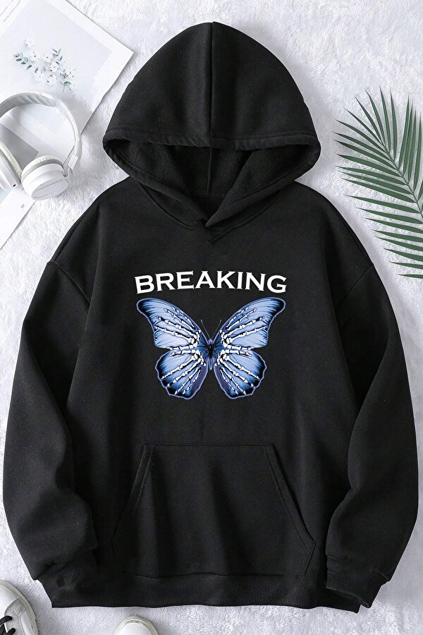 Breaking Baskılı Oversize Sweatshirt - 3 Al 1 Öde