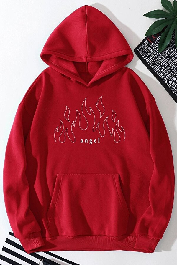 Unisex White Angel Fire Sweatshirt - FLO 3 Al 1 Öde