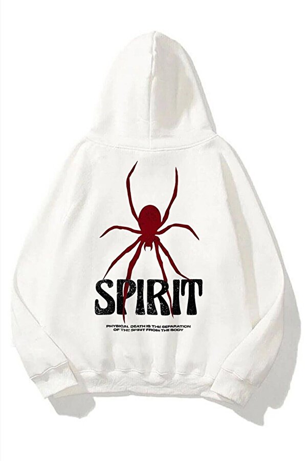 Unisex Spirit Örümcek Sırt Baskılı Oversize Sweatshirt - 3 Al 1 Öde