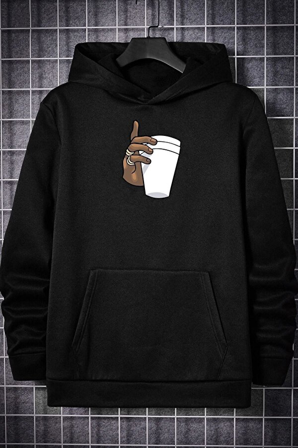 Unisex Tupac Coffee Baskılı Sweatshirt - 3 Al 1 Öde