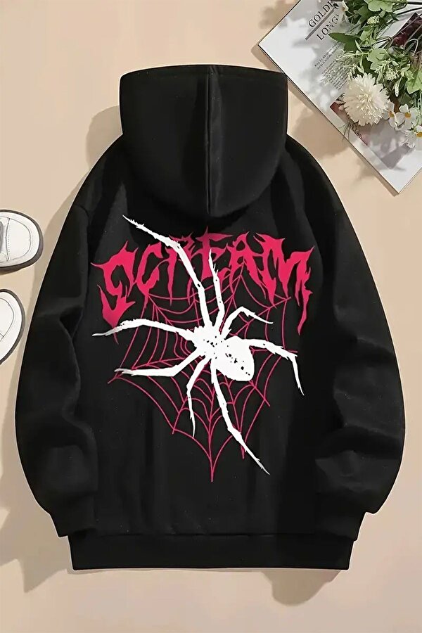 Scream Baskılı Unisex Oversize Sweatshirt - 3 Al 1 Öde