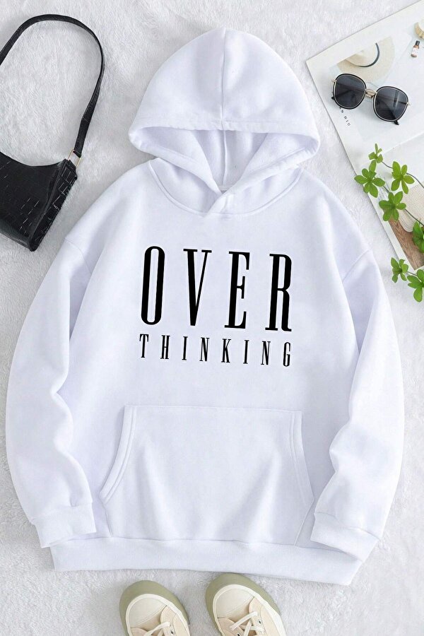 Over Thinking Baskılı Unisex Oversize Sweatshirt - 3 Al 1 Öde