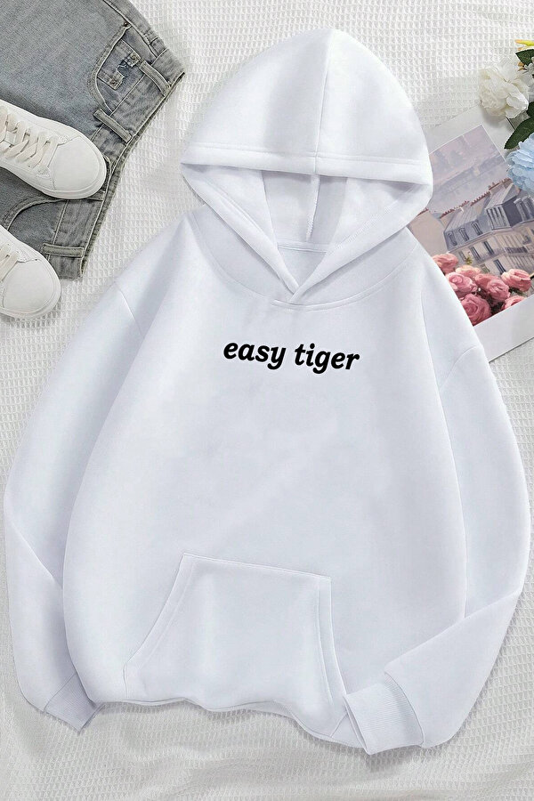 Easy Tiger Baskılı Oversize Sweatshirt - 3 Al 1 Öde