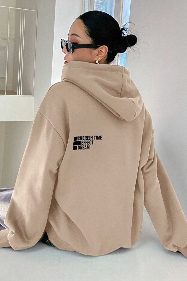 Unisex Cherish Time Baskılı Sweatshirt - 3 Al 1 Öde