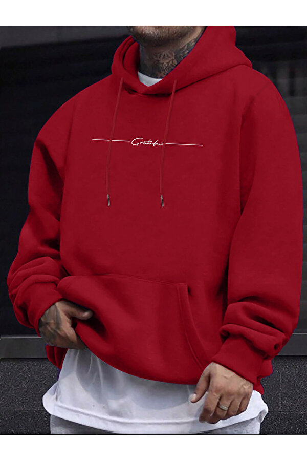 İmza Baskılı Oversize Sweatshirt