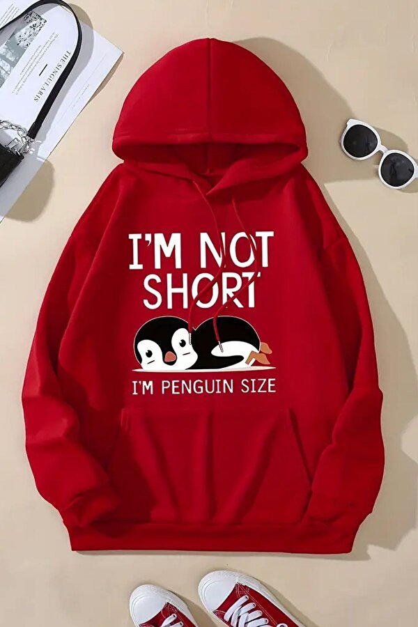 I m Not Short Baskılı Unisex Oversize Sweatshirt