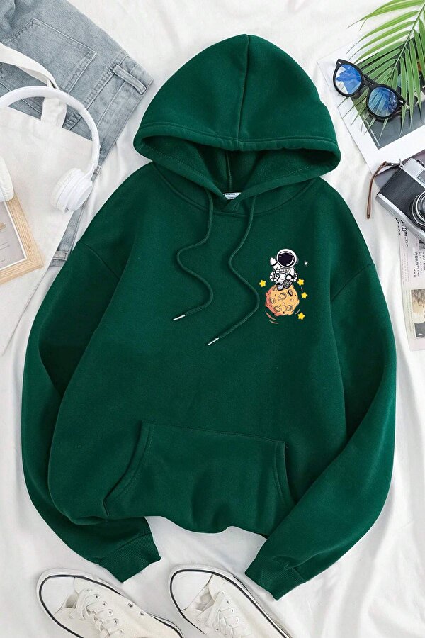 The Galaxy Baskılı Oversize Sweatshirt