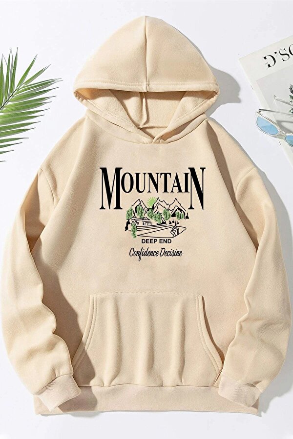 Unisex Montain Baskılı Sweatshirt - 3 Al 1 Öde