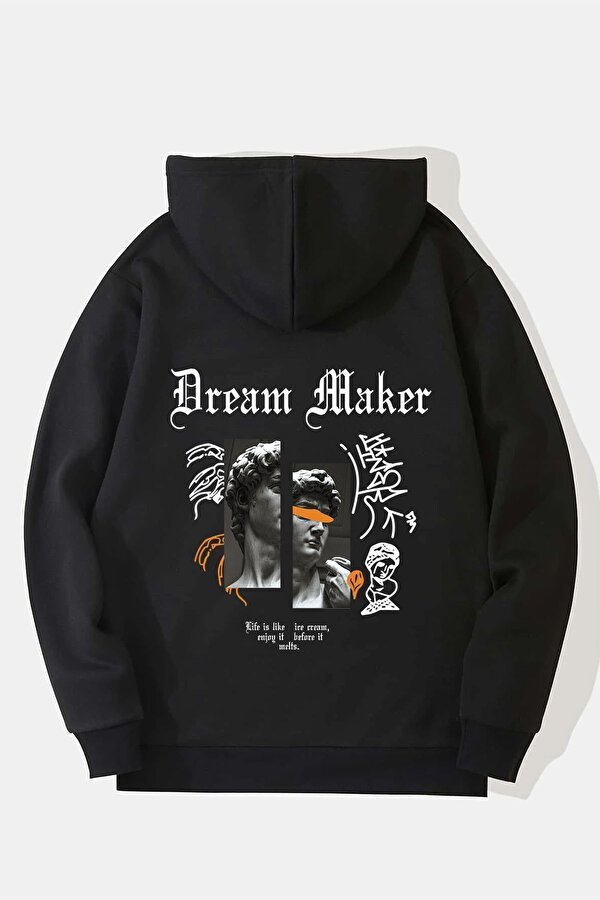 Dream Maker Baskılı Unisex Oversize Sweatshirt - 3 Al 1 Öde