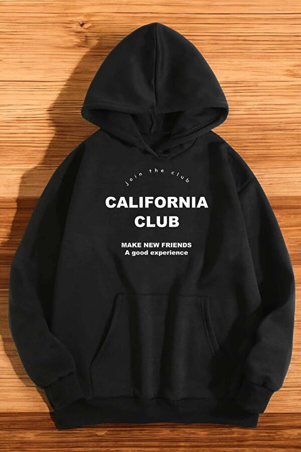 California Club Baskılı Oversize Sweatshirt - 3 Al 1 Öde
