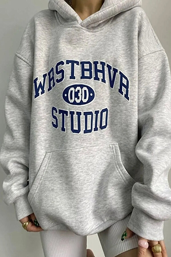 Collage Baskılı  Pamuklu Oversize Sweatshirt - 3 Al 1 Öde