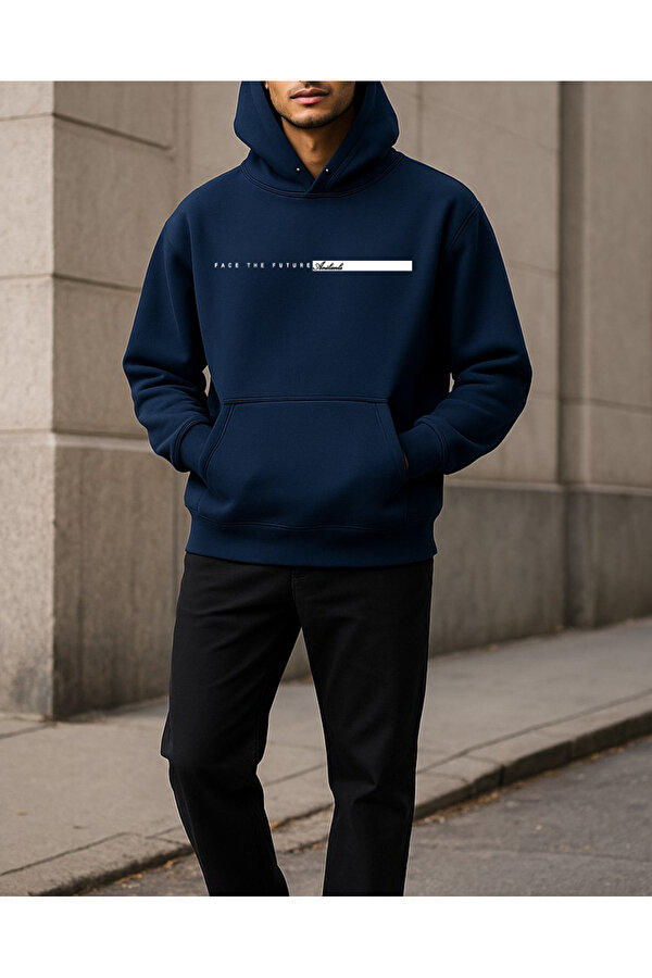 Unisex Future Baskılı Oversize Sweatshirt