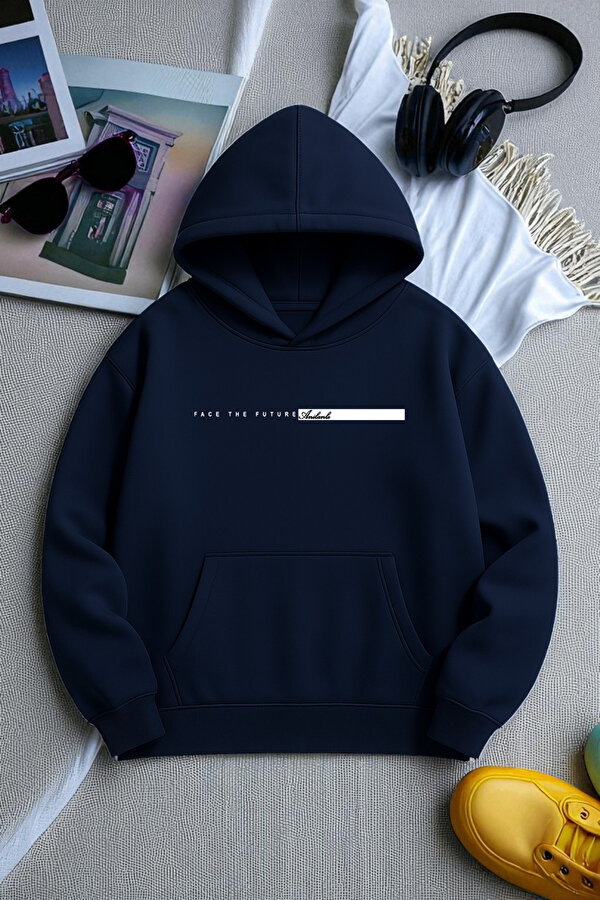 Unisex Future Baskılı Oversize Sweatshirt