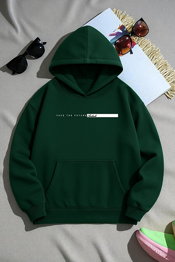 Unisex Future Baskılı Oversize Sweatshirt