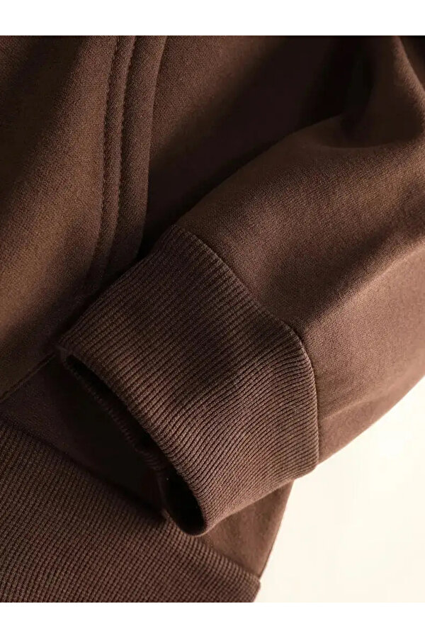 Unisex Boston Baskılı Oversize Sweatshirt