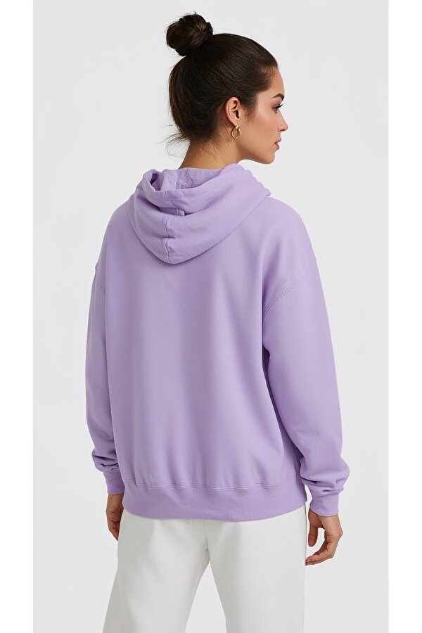 Unisex Boston Baskılı Oversize Sweatshirt