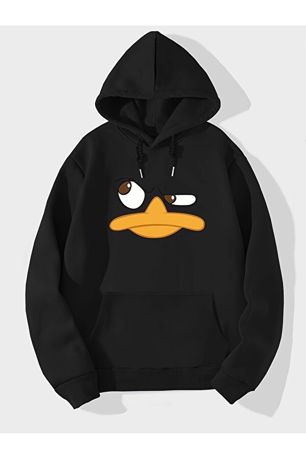 Unisex Sinirli Duffy Baskılı Oversize Sweatshirt