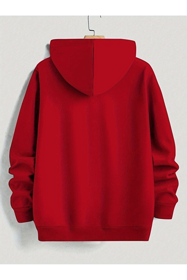 Unisex Minimal Dag Baskılı Oversize Sweatshirt