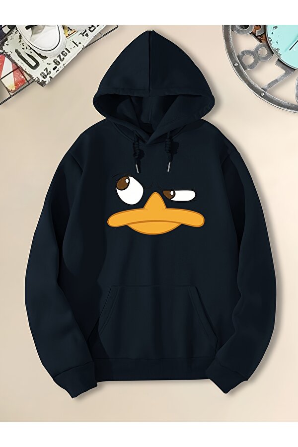 Unisex Sinirli Duffy Baskılı Oversize Sweatshirt