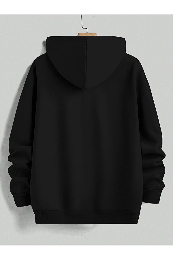 Unisex Minimal Dag Baskılı Oversize Sweatshirt