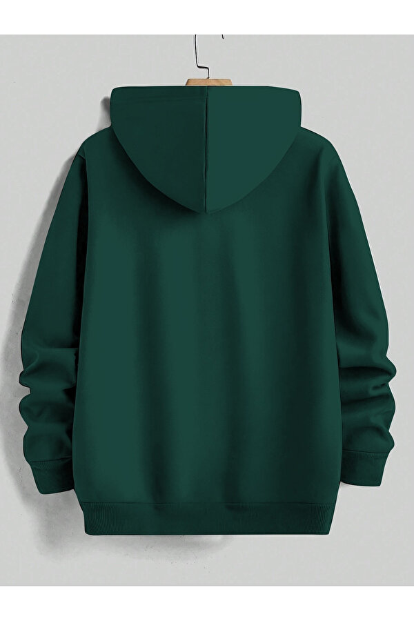 Unisex Minimal Dag Baskılı Oversize Sweatshirt