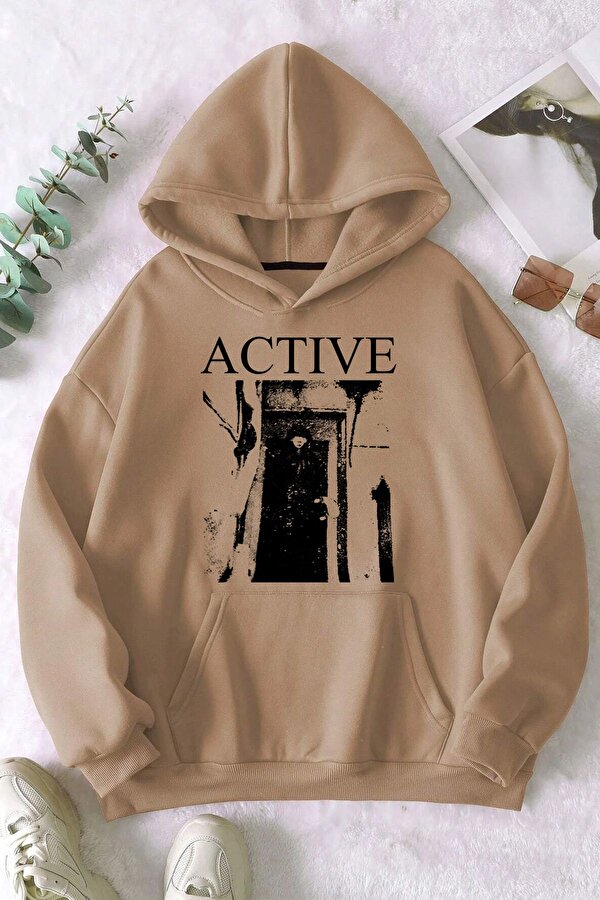 Active Baskılı Oversize Sweatshirt - 3 Al 1 Öde
