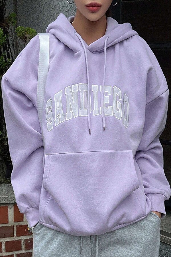 Sandiego Baskılı Oversize Sweatshirt - 3 Al 1 Öde