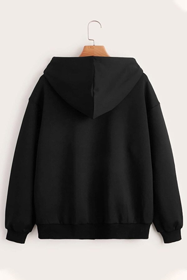 Fermuar Kapüşonlu Sweatshirt
