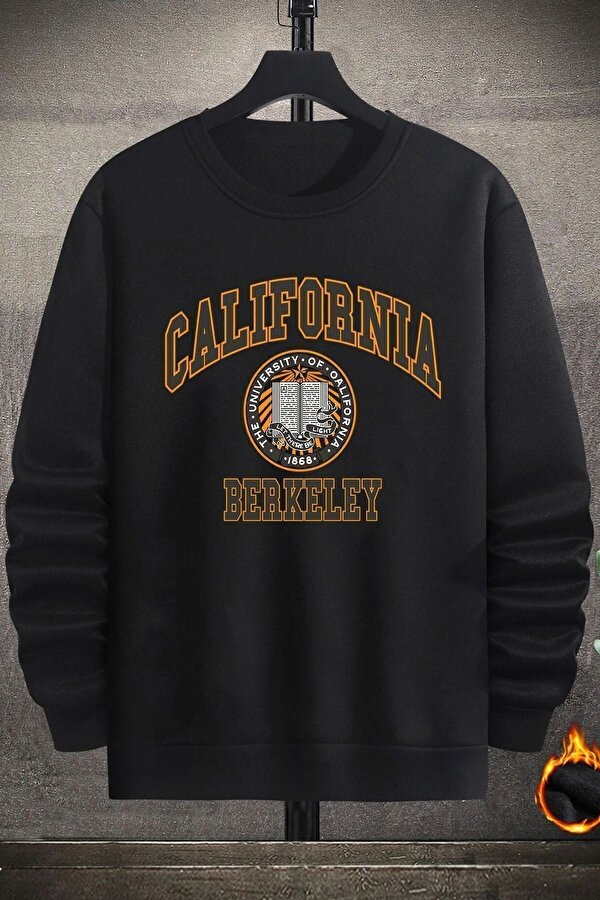 Unisex California Baskılı Bisiklet Yaka Sweatshirt - FLO 3 Al 1 Öde