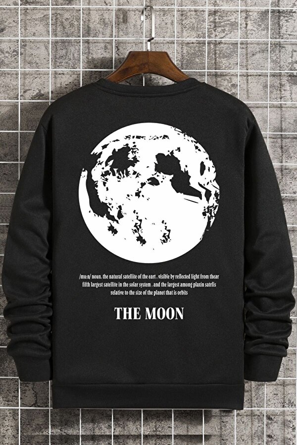 Unisex The Moon Bisiklet Yaka Sweatshirt - 3 Al 1 Öde