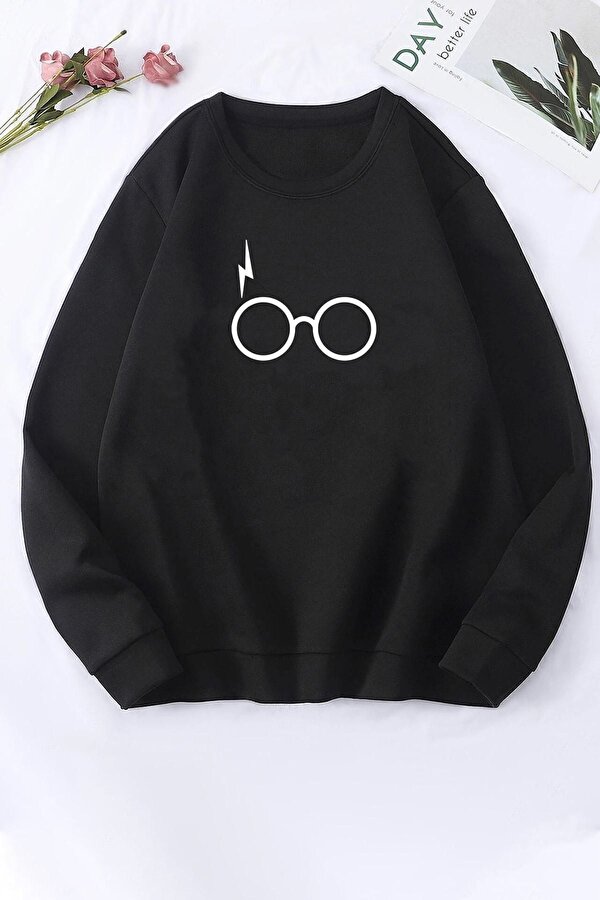 Unisex Potter Baskılı Bisiklet Yaka Sweatshirt - FLO 3 Al 1 Öde