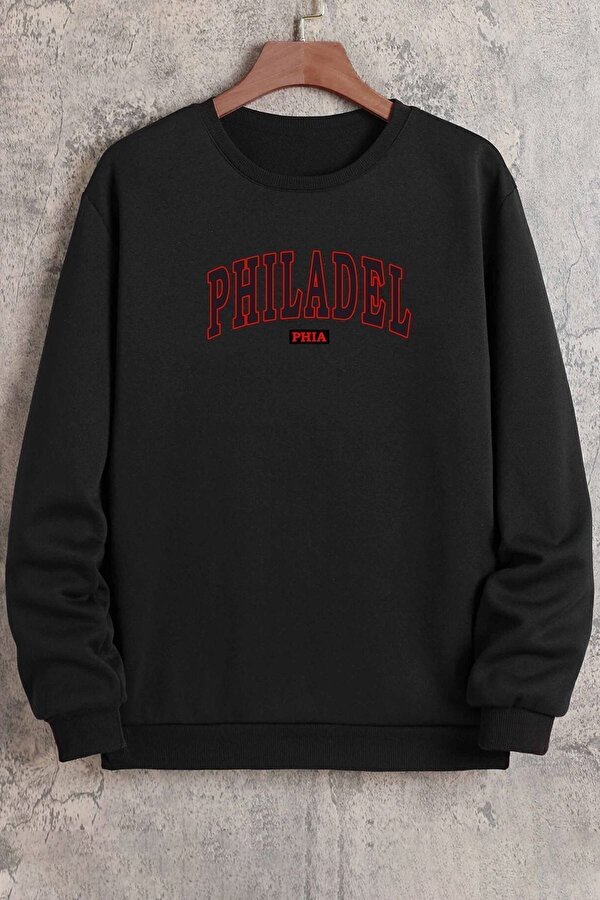 Unisex Philadelphia Bisiklet Yaka Sweatshirt - FLO 3 Al 1 Öde