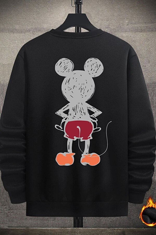Unisex Mause Bisiklet Yaka Sweatshirt - FLO 3 Al 1 Öde