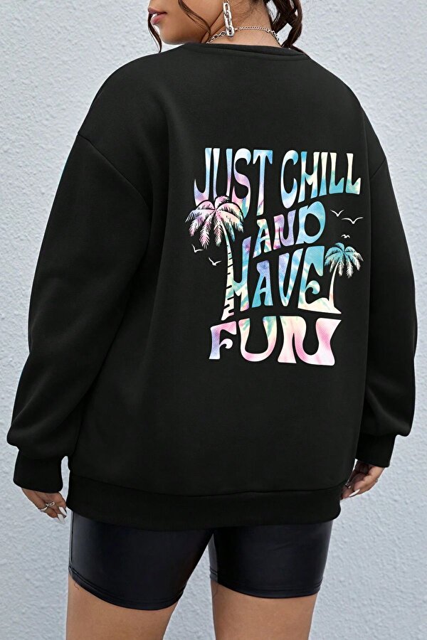 Unisex Just Fun Baskılı Bisiklet Yaka Sweatshirt - FLO 3 Al 1 Öde